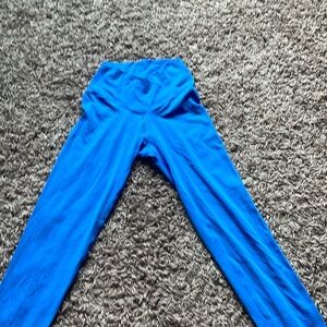 Small bright blue leggings
